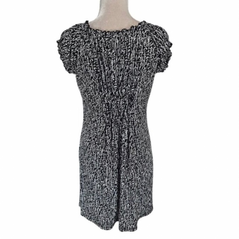 MICHAEL KORS Women Animal Print Black & White Elastic sleeve Dress - size L - Picture 3 of 12